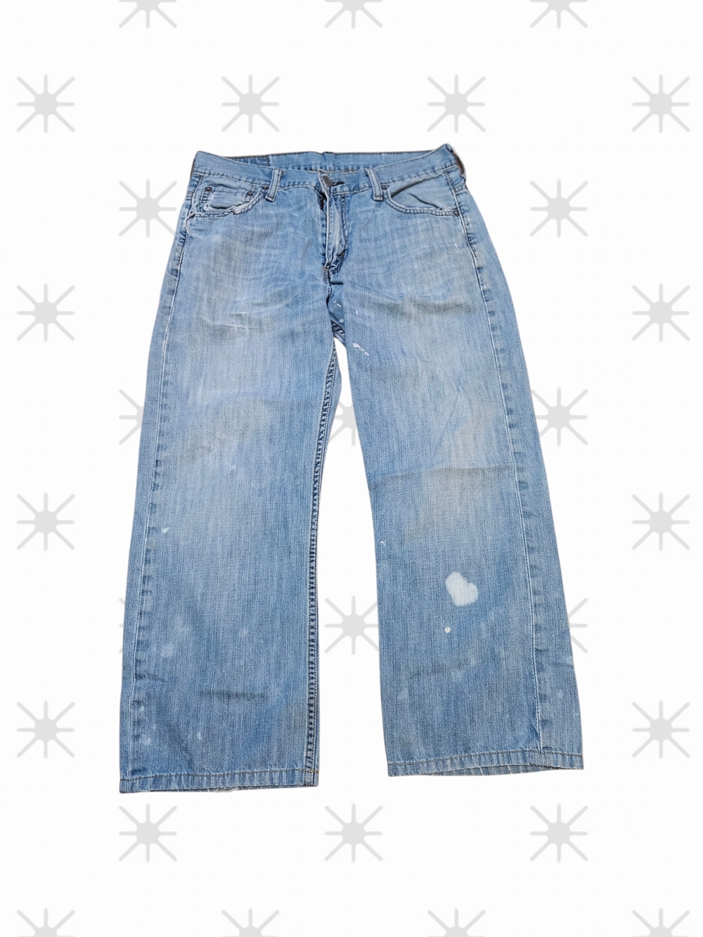 Levi's 569 Loose Straight Men's Jeans W30 L32 Light Wash Distressed 2014 Vintage